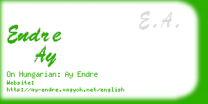 endre ay business card